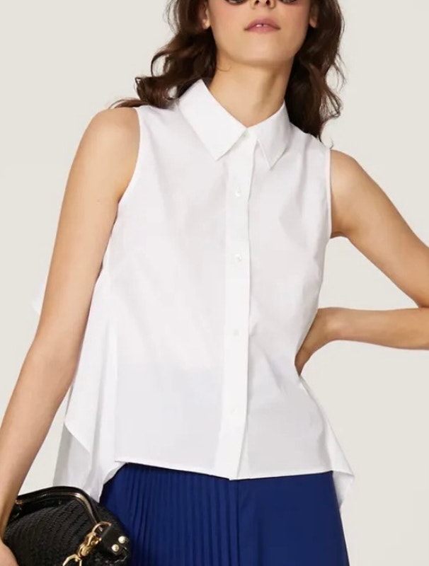 Peter Som Collective White Sleeveless Collared Top Blouse 4